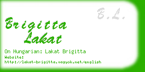 brigitta lakat business card